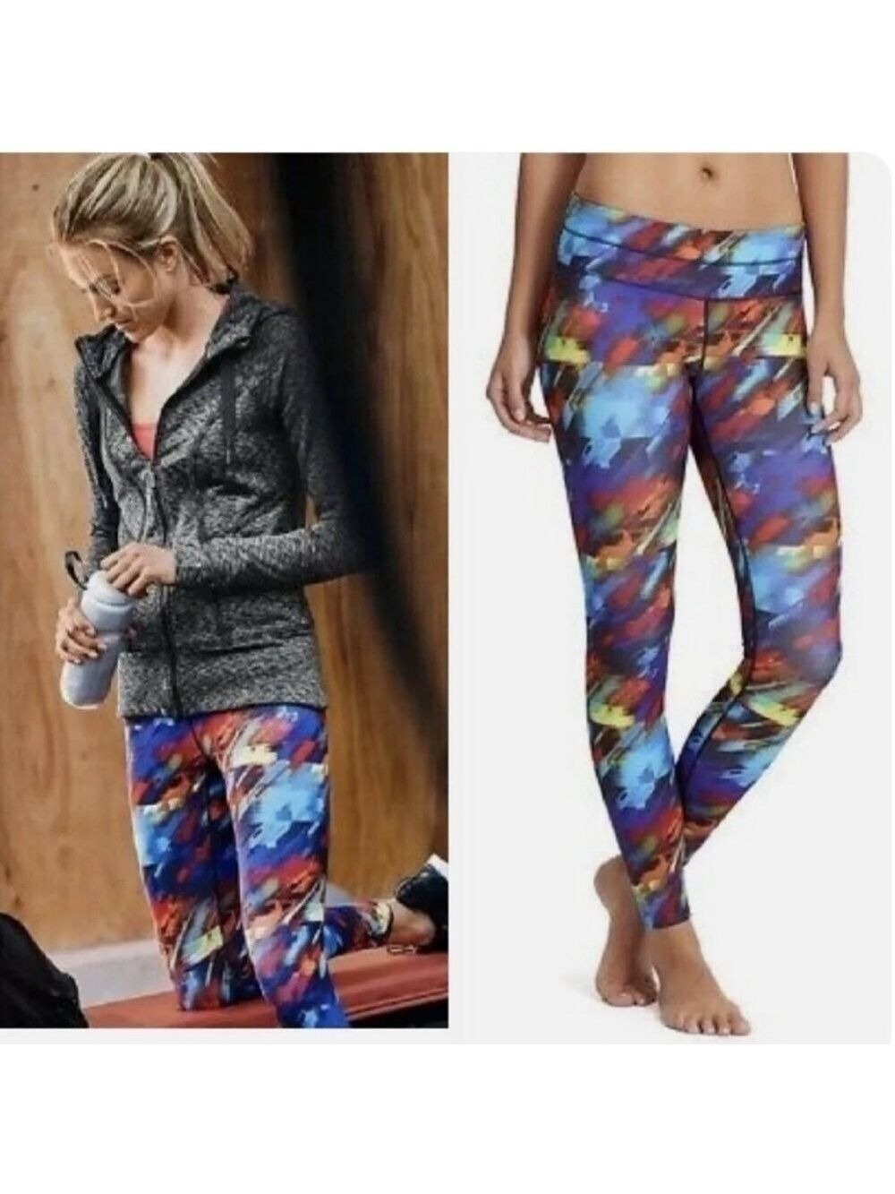 Athleta Women’s Colorburst Sonar Tight Leggings Multicolor High-Waisted S